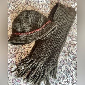wool blend hat and scarf